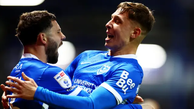 Conor Chaplin celebrates Ibane Bowat's winner against Blackburn