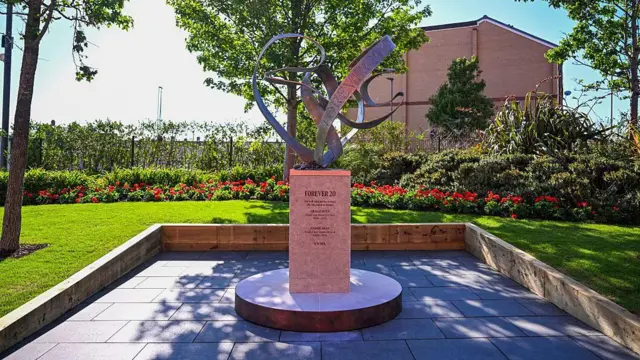 The memorial in honour of Diogo Jota and Andre Silva