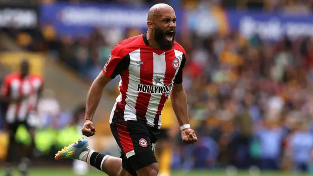 Mbuemo in action for Brentford 