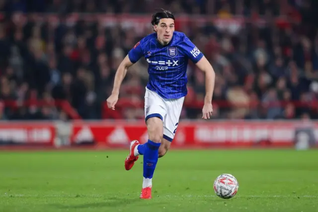 Jacob Greaves in action for Ipswich