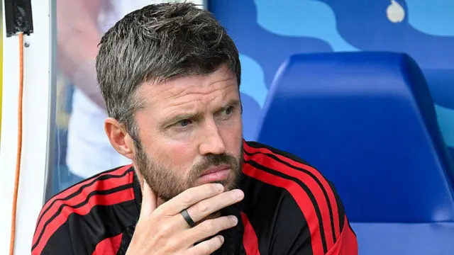 Manchester United's English head coach Michael Carrick during the pre-season friendly match between English Premier League football club Manchester United and EFL Championship club Wrexham AFC.