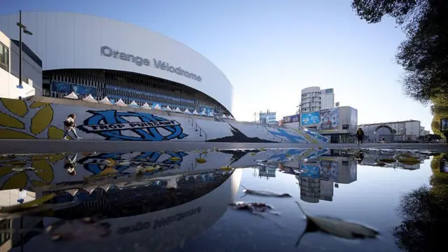 A general view outside the Velodrome stadium in Marseille