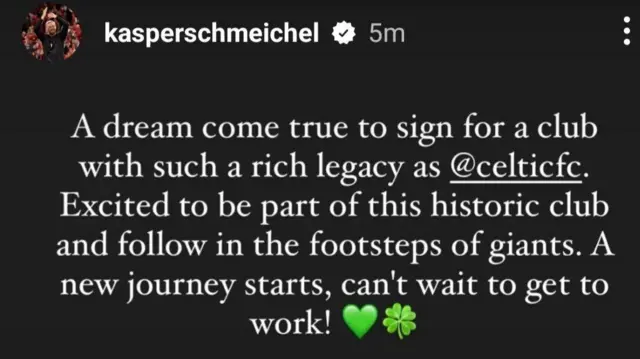 Kasper Schmeichel post