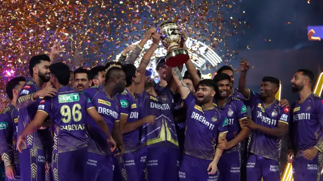 Kolkata Knight Riders celebrate winning the 2024 Indian Premier League