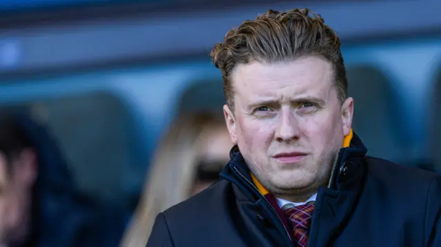 Motherwell Chairman Kyrk MacMillan during a William Hill Premiership match between Kilmarnock and Motherwell at the BBSP Stadium Rugby Park