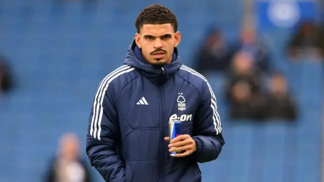 Morgan Gibbs-White of Nottingham Forest drinking a Red Bull