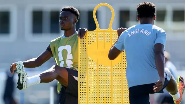  Bukayo Saka of England in training