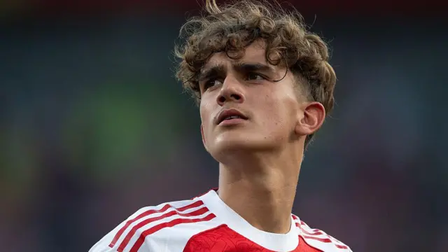 Max Down looks on for Arsenal