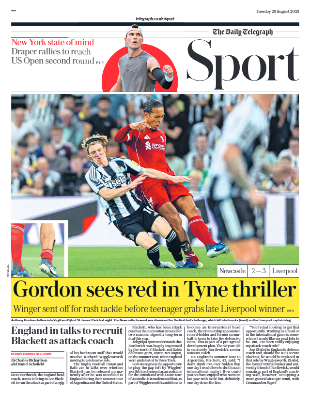 Daily Telegraph sports section