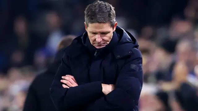 Oliver Glasner, Manager of Crystal Palace, looks on