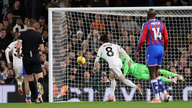 Harry Wilson scores for Fulham against Crystal Palace at Craven Cottage