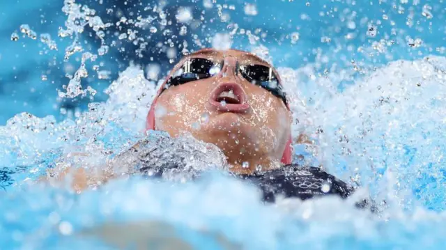 Medi Harris in action at the Olympics