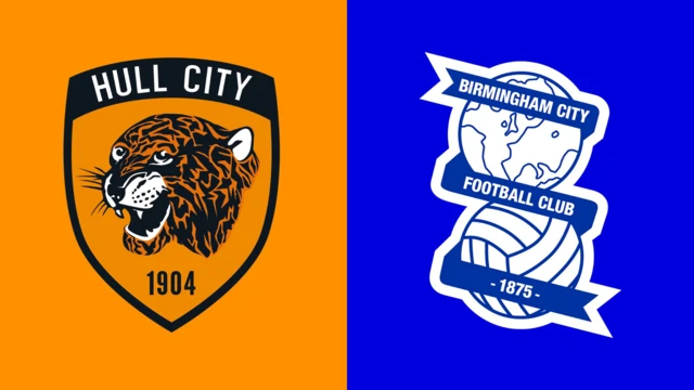 Side-by-side of Hull City and Birmingham City badges