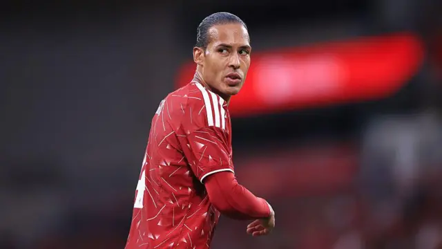 Virgil van Dijk of Liverpool in action