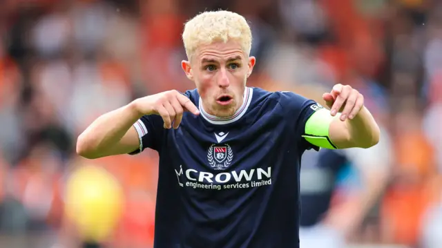 Luke McCowan in action during the Dundee derby