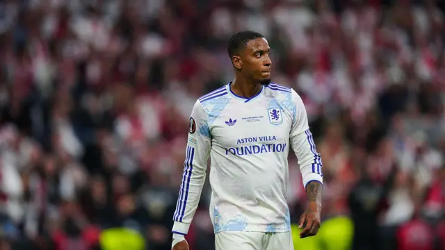  Ezri Konsa (4) of Aston Villa in action during the UEFA Europa League final match between Freiburg and Aston Villa at Besiktas Park Stadium 