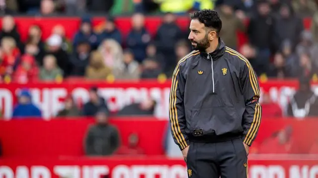 Ruben Amorim looks on from the touchline