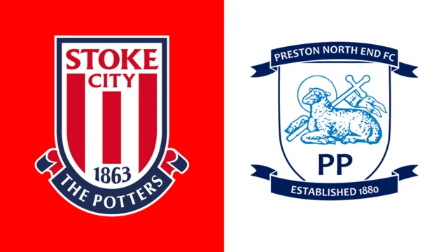 Stoke City and Preston North End club badges
