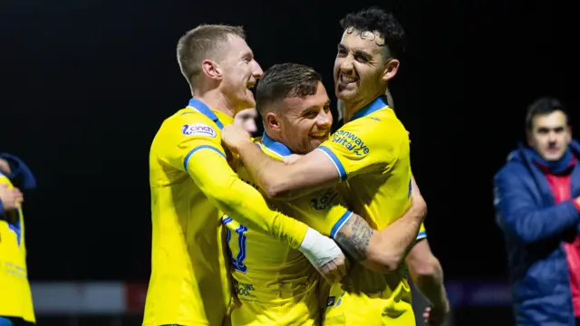 Raith Rovers players celebrate