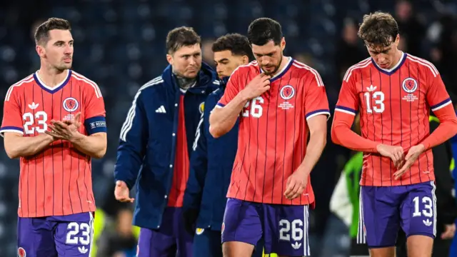 Scotland players look dejected