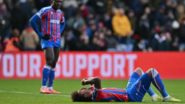 Chris Richards reacts at the final whistle