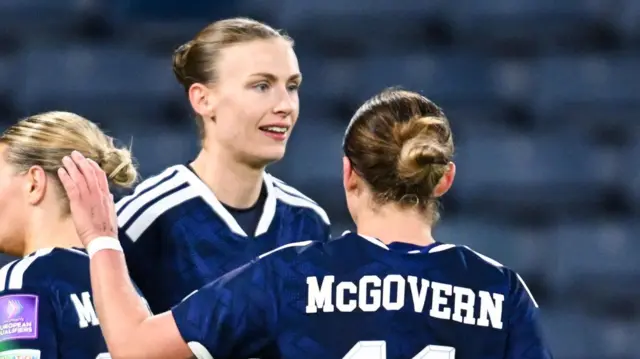 Scotland's Jenna Clark and Kathleen McGovern