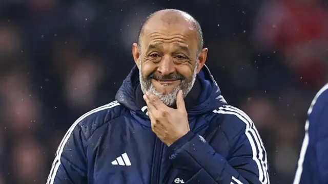 Nottingham Forest boss Nuno Espirito Santo with a pensive expression after their defeat to Fulham