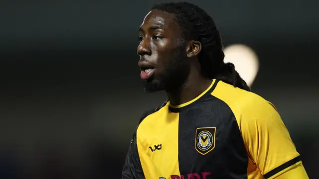 Michael Reindorf in action for Newport