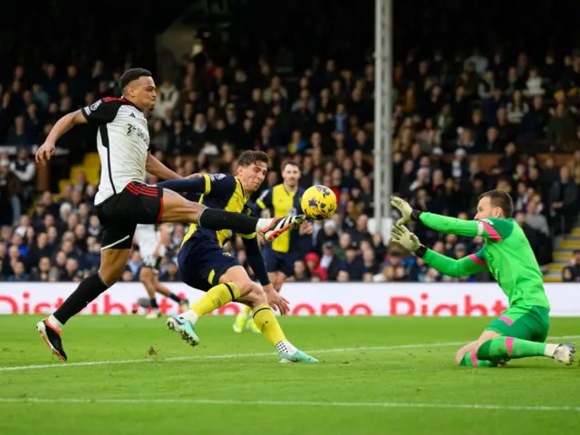 Rodrigo Muniz scores Fulham's second goal against Bournemouth at Craven Cottage