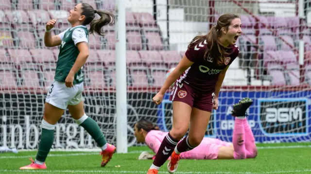 Hearts defeated Hibs 4-0 in the league last month