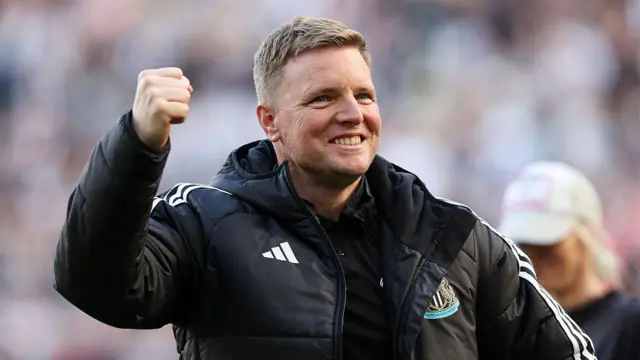 Eddie Howe celebrates