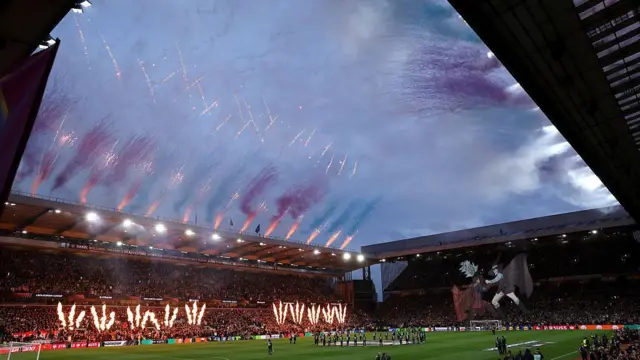 General view inside Villa Park for the quarter-final leg against Bologna