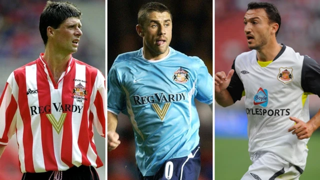Niall Quinn, Kevin Phillips and Steed Malbranque
