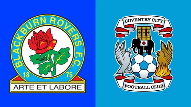 Side-by-side of Blackburn and Coventry badges