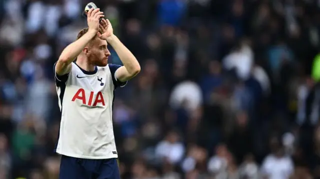 Dejan Kulusevski playing for Tottenham