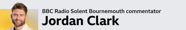 BBC Radio Solent Bournemouth commentator Jordan Clark picture byline banner
