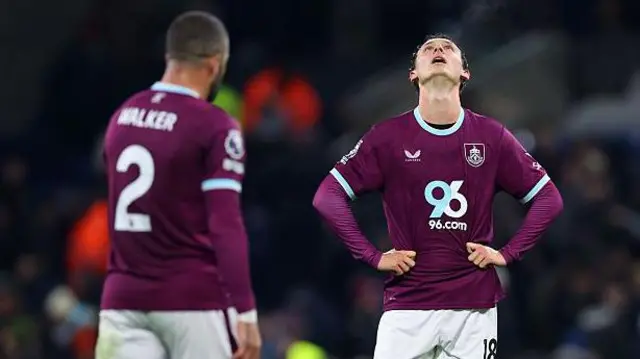 Hjalmar Ekdal looks to the heavens after Burnley's Premier League defeat at home to Crystal Palace
