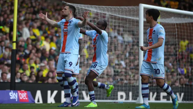 Zan Vipotnik celebrates at Norwich 