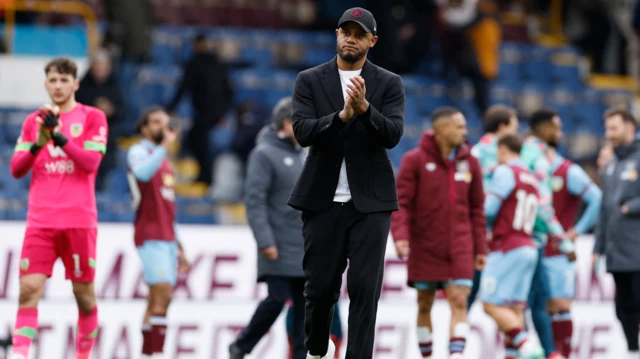 Burnley boss Vincent Kompany reacts after his side's defeat to Bournemouth