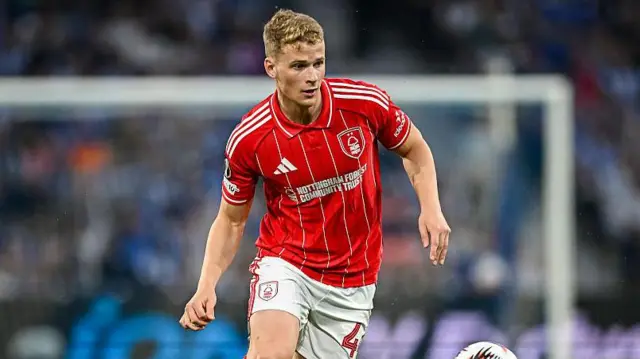 Zach Abbott in action for Nottingham Forest
