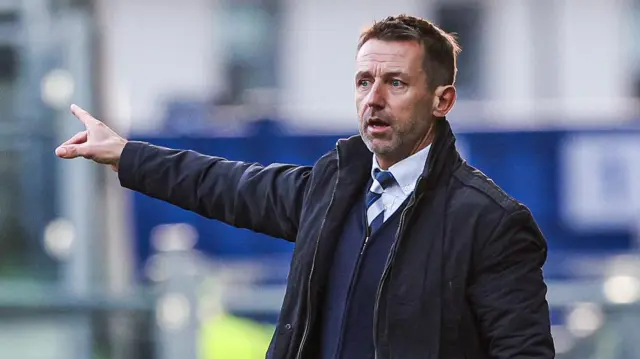 Kilmarnock manager Neil McCann in today's defeat to Dundee in the Scottish Cup. 