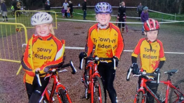 Emma Finucane (c) started riding in Carmarthen with her sister Rosie (l) and brother Sean (r)