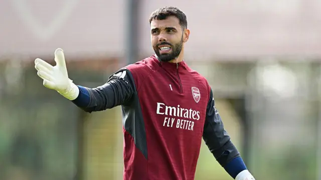 David Raya in Arsenal training