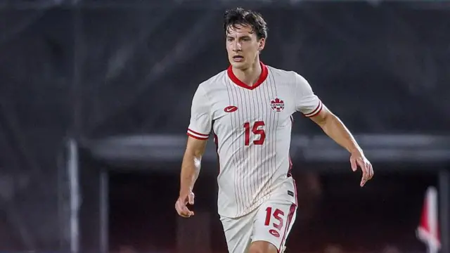 Alfie Jones in action for Canada