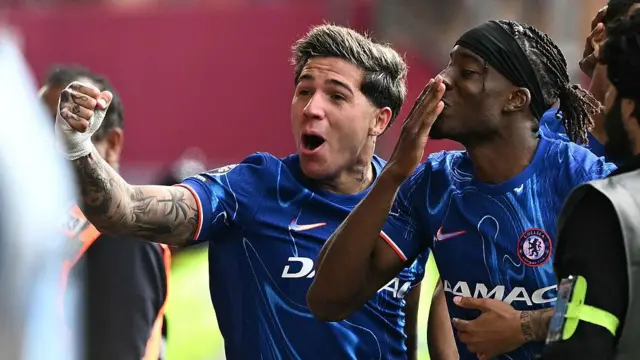 Chelsea players celebrate