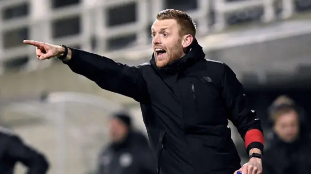 Ed Still on the touchline. 