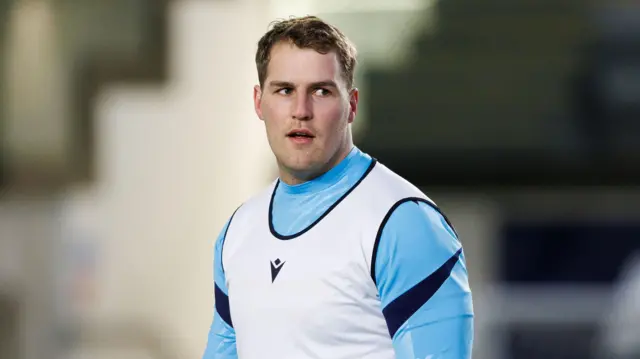 Duhan van der Merwe in Scotland training