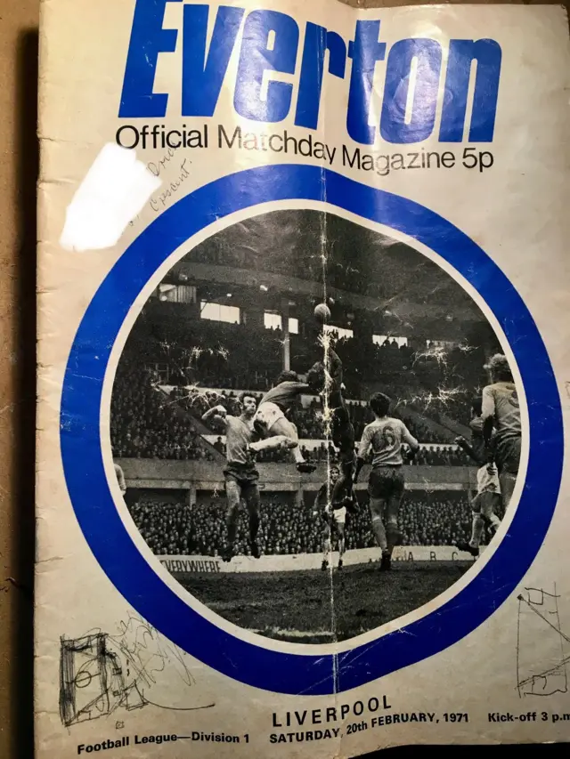 A matchday programme from 1971
