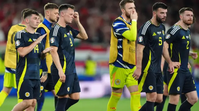 Scotland players looking dejected