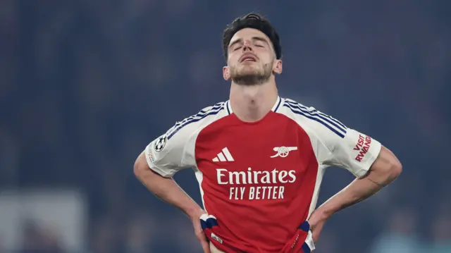 Declan Rice looks dejected